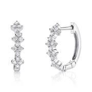 Shy Creation - Diamond Huggie Hoop Earrings
