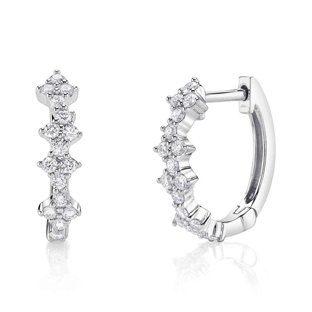 Shy Creation - Diamond Huggie Hoop Earrings