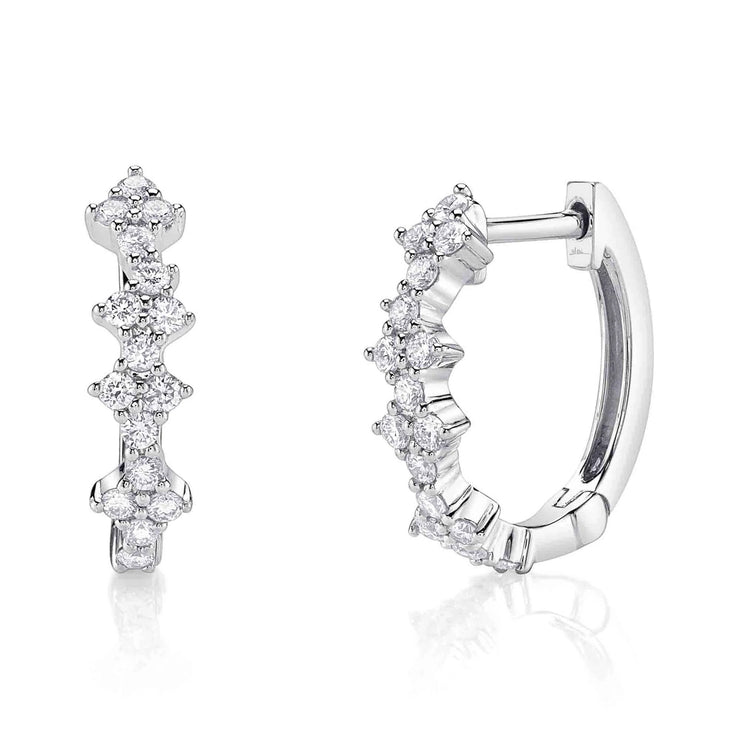 Shy Creation - Diamond Huggie Hoop Earrings