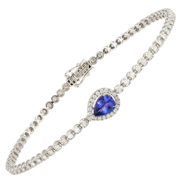 Tanzanite & Diamond Tennis Bracelet