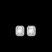 TI SENTO - STERLING SILVER BEZEL SET CUBIC ZIRCONIA STUDS