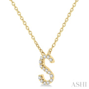 Ashi - 'S' Diamond Initial Pendant