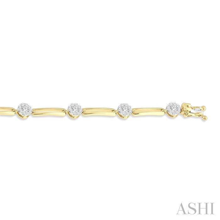 Paperclip Lovebright Diamond Fashion Bracelet