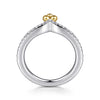 Alloy White and Yellow Plated Bujukan Clover And Cubic Zirconia Smart Ring Enhancer With 28=0.25ctw Round CZ's