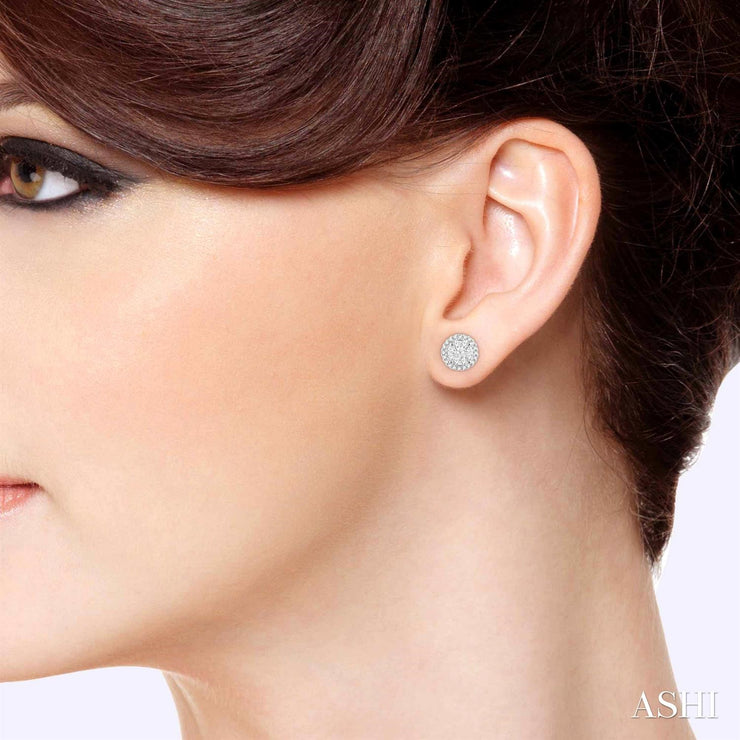 ASHI - DIAMOND CLUSTER STUD EARRINGS