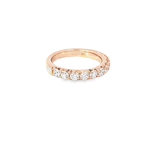 French Pave Diamond Wedding Band – 1.00 Tcw