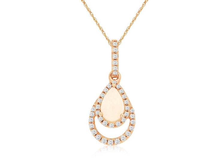 OPAL & DIAMOND PENDANT