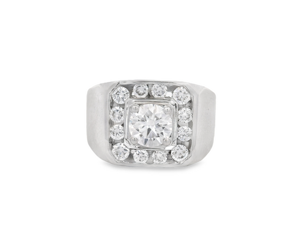Squared Top Diamond Ring