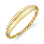 PUFFED DIAMOND BANGLE BRACELET