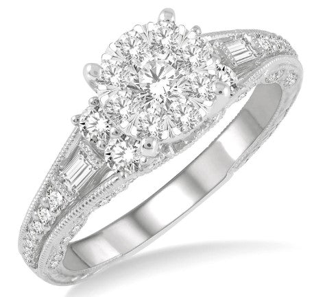 ASHI - CLUSTER DIAMOND ENGAGEMENT RING