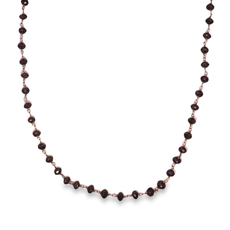 BLACK DIAMOND ROSARY NECKLACE