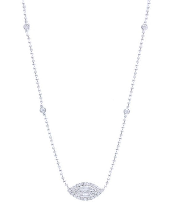 Marquise Diamond Cluster Pendant