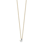 LAB GROWN LETTER J DIAMOND PENDANT
