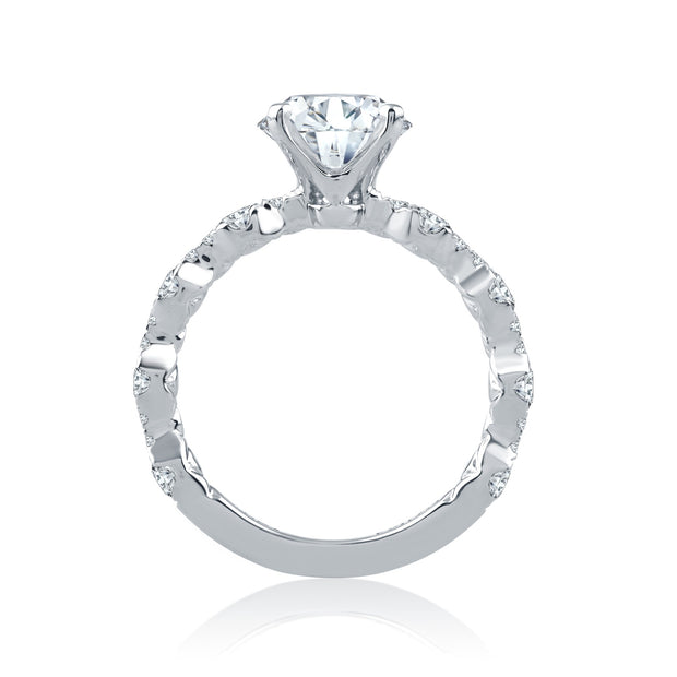 A Jaffe - Bubble Shank Diamond Engagement Ring Setting