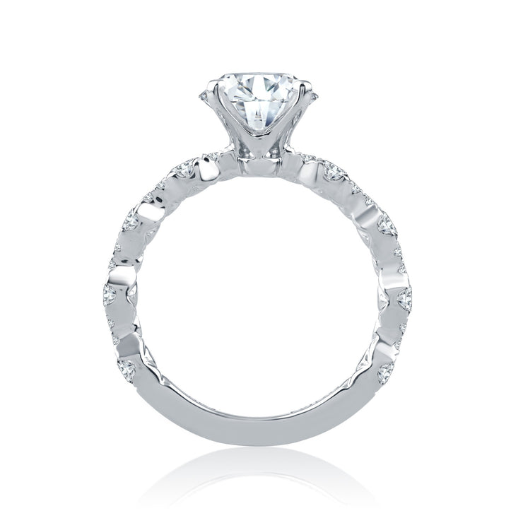 A Jaffe - Bubble Shank Diamond Engagement Ring Setting