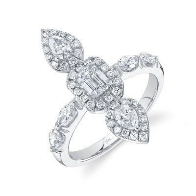 Shy Creation - Diamond Pear & Emerald Cut Ring