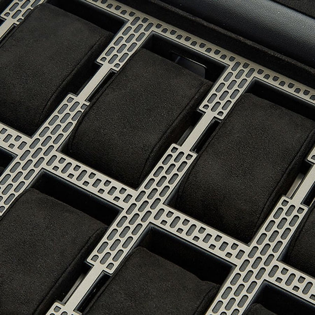 Wolf - Axis 10 Piece Watch Box With Drawer - Powder Coat