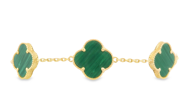 Malachite Clover Bracelet