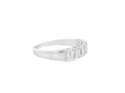 7 Stone Emerald Diamond Band