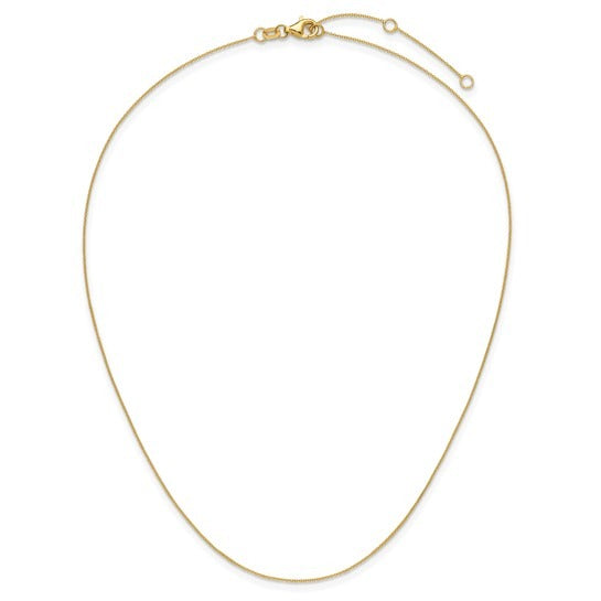 YELLOW GOLD ROUND CABLE CHAIN 18"