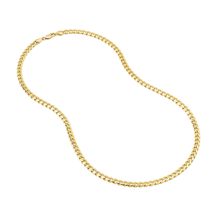 YELLOW GOLD MIAMI CUBAN CHAIN 22"