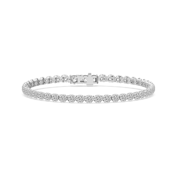 Bare Brilliance Round Lab Grown Diamond Tennis Bracelet 7"