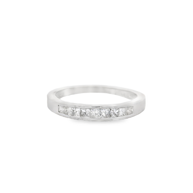 Channel Set Diamond Wedding Band