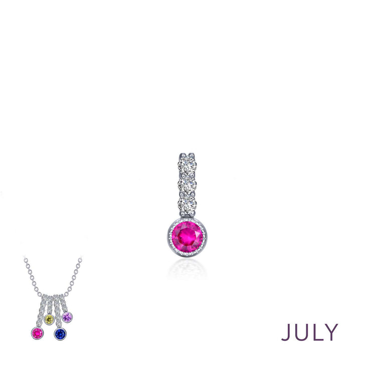 LAFONN - JULY BIRTHSTONE LOVE PENDANT