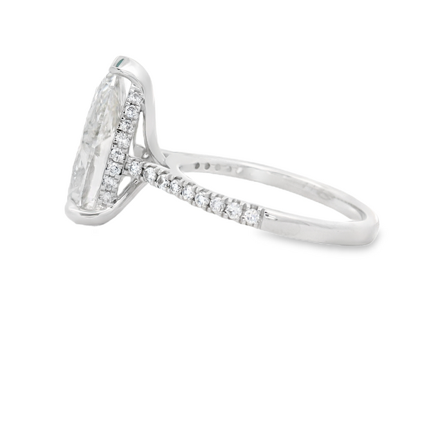Diamond Wedding Set - 5 Ct Pear Center