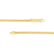 YELLOW GOLD ROUND WHEAT CHAIN 22"