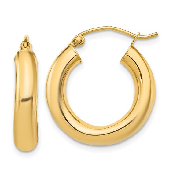 14KT YELLOW GOLD HOOPS