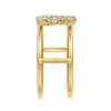 Alloy Yellow Plated Cubic Zirconia Marquise Open Smart Ring Enhancer With 8=0.55ctw Various Shape CZ's