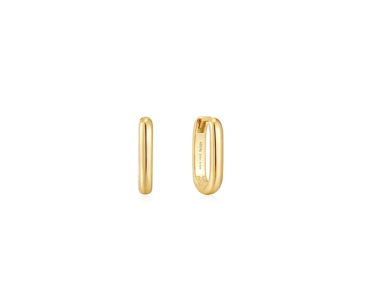 ANIA HAIE - OVAL HUGGIE HOOP EARRINGS