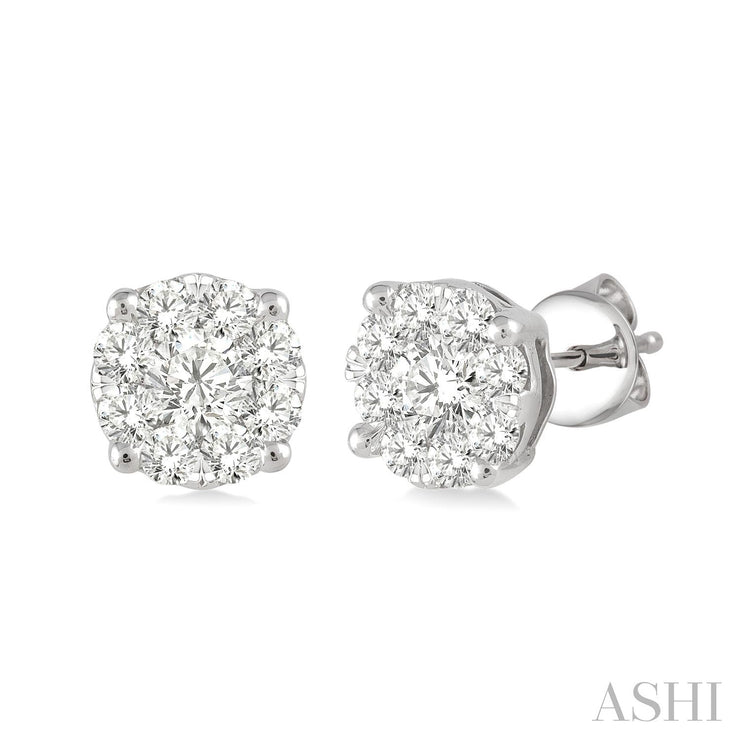 ASHI - 1/2 CARAT LOVEBRIGHT ESSENTIAL DIAMOND STUD EARRINGS