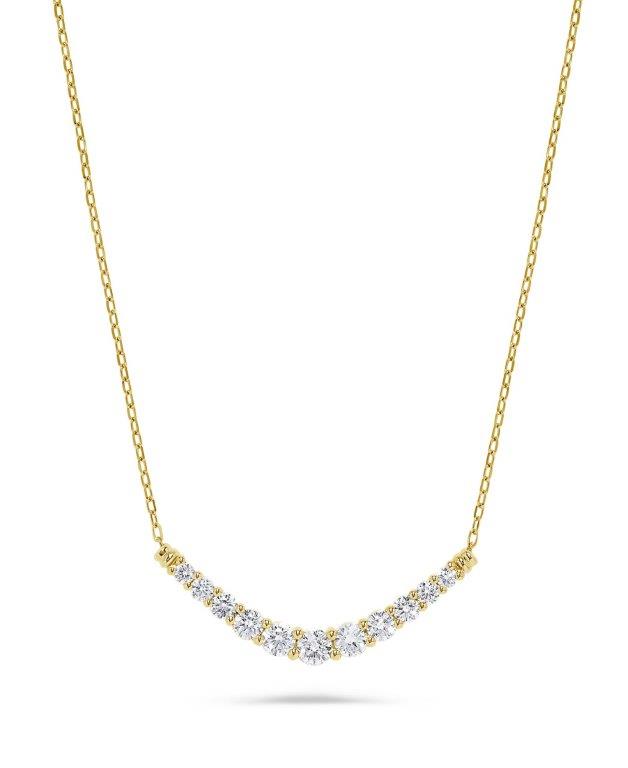 CURVED DIAMOND BAR PENDANT