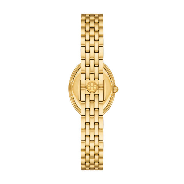 Tory Burch - Oval Watch Gold Tone & Malachite Dial