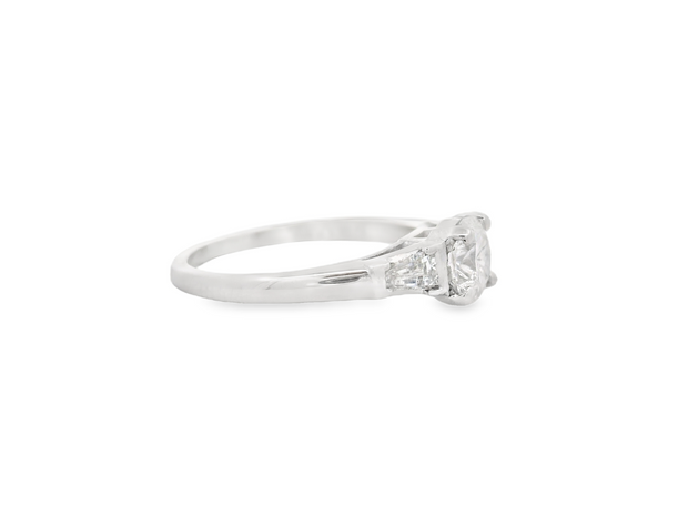 Diamond 3 Stone Ring - 3/4 Ct Round Center