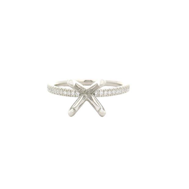 Platinum Diamond Engagement Ring Setting - 1/6 Ct
