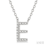 ASHI - 'E' DIAMOND INITIAL PENDANT