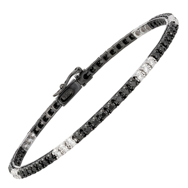 Black & White Diamond Tennis Bracelet