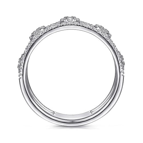 GABRIEL - DIAMOND CLUSTER 3 ROW RING