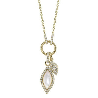 Shy Creation - Mother of Pearl & Diamond Pendant