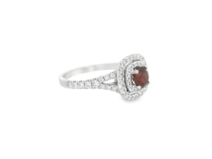 Garnet & Diamond Ring