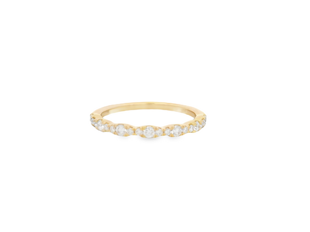 Fluted Diamond Wedding Band - 1/3 Ct