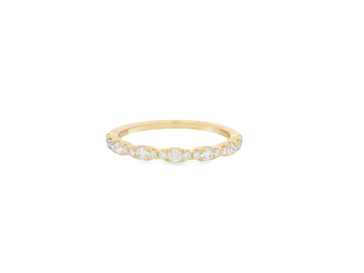 Fluted Diamond Wedding Band - 1/3 Ct