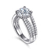 Siebke Hoyt Split Shank Round Diamond Engagement Ring in Diamond Cut