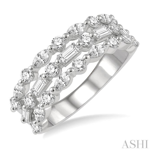 Ashi - 3 Row Diamond Ring