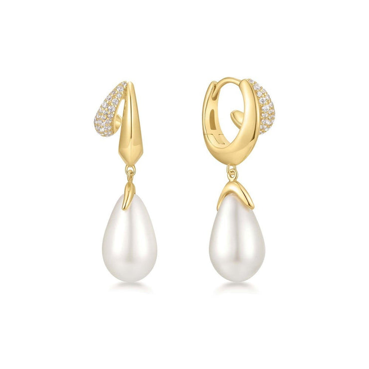 Ania Haie - Pearl & Cubic Zirconia Drop Earrings