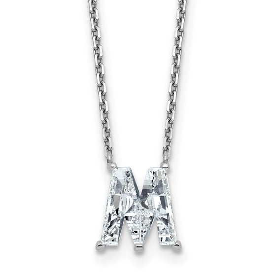 GOLD LAB GROWN DIAMOND LETTER M PENDANT