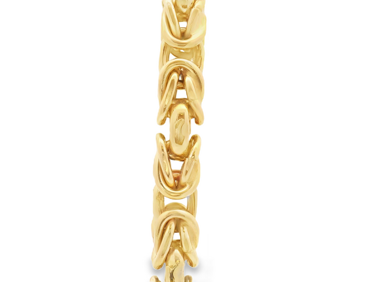 5.5mm Yellow Gold Byzantine Chain